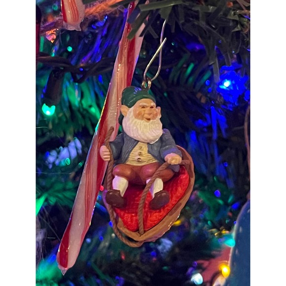 Hallmark Keepsake Ornament Walnut Shell Rider Elf Riding Walnut Shell - Picture 1 of 4